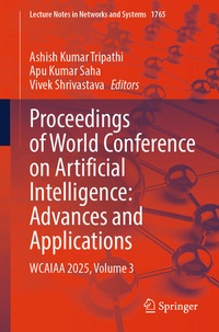 Enlarge image Cover: Proceedings of World Conference on Artificial Intelligence: Advances and Applications - Springer