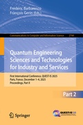 Cover: Quantum Engineering Sciences and Technologies for Industry and Services - Springer