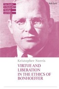 Cover: Virtue and Liberation in the Ethics of Bonhoeffer - T.& T.Clark Ltd