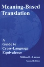 Cover: Meaning-Based Translation - University Press of America