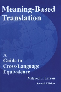 Enlarge image Cover: Meaning-Based Translation - University Press of America