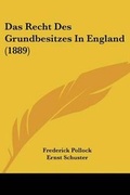 Cover: Das Recht Des Grundbesitzes In England (1889) - Kessinger Publishing