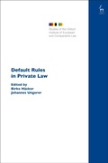 Cover: Default Rules in Private Law - Hart Publishing