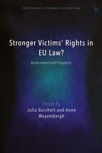Enlarge image Cover: Stronger Victims' Rights in EU Law? - Hart Publishing