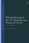 Cover: Whistleblowing in the EU Banking and Financial Sector - Hart Publishing