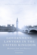 Cover: Government Lawyers in the United Kingdom - Hart Publishing