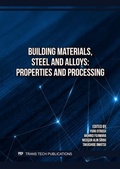 Cover: Building Materials, Steel and Alloys: Properties and Processing - Trans Tech Publications Ltd