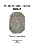 Cover: Die alte Giengener Familie HODUM - epubli