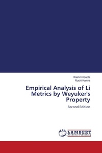 Enlarge image Cover: Empirical Analysis of Li Metrics by Weyuker's Property - LAP Lambert Academic Publishing