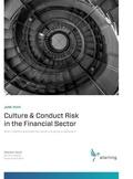 Cover: 2025 Culture & Conduct Risk in the Financial Sector - Starling Insights, Inc.