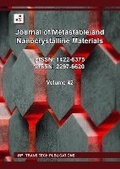 Cover: Journal of Metastable and Nanocrystalline Materials Vol. 42 - Trans Tech Publications Ltd