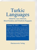 Cover: Turkic Languages 29 (2025) 2 - Harrassowitz Verlag