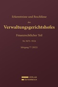 Cover: Erkenntnisse und Beschl&uuml;sse des Verwaltungsgerichtshofes - Verlag &Ouml;sterreich
