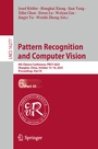Cover: Pattern Recognition and Computer Vision - Springer