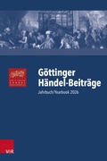 Cover: G&ouml;ttinger H&auml;ndel-Beitr&auml;ge, Band 27 - Vandenhoeck & Ruprecht