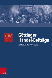 Enlarge image Cover: Göttinger Händel-Beiträge, Band 27 - Vandenhoeck & Ruprecht