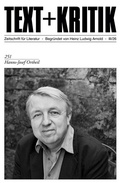 Cover: Hanns-Josef Ortheil - edition text + kritik