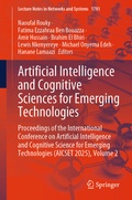 Cover: Artificial Intelligence and Cognitive Sciences for Emerging Technologies - Springer