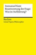Bild: Beantwortung der Frage: Was ist Aufkl&auml;rung? - Reclam