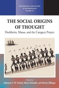 Cover: The Social Origins of Thought - Methodology & History in Anthropology