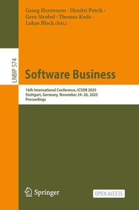Enlarge image Cover: Software Business - Springer