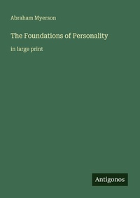 Enlarge image Cover: The Foundations of Personality - Antigonos Verlag