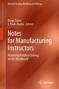 Cover: Notes for Manufacturing Instructors - Springer