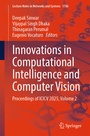 Cover: Innovations in Computational Intelligence and Computer Vision - Springer