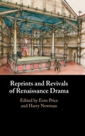 Cover: Reprints and Revivals of Renaissance Drama - Cambridge University Press