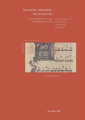 Cover: Textualit&auml;t, Medialit&auml;t, Performativit&auml;t - De Gruyter