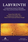Cover: Simone Weil (1909-1943) Receptions and Actuality, Part 1: Simone Weil's Social and Political Thought - Axia Academic Publishers