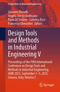 Enlarge image Cover: Design Tools and Methods in Industrial Engineering V - Springer