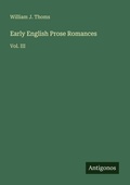 Cover: Early English Prose Romances - Antigonos Verlag
