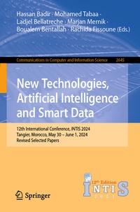 Enlarge image Cover: New Technologies, Artificial Intelligence and Smart Data - Springer