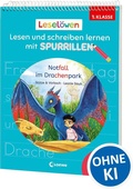 Cover: Lesel&ouml;wen - Lesen und schreiben lernen mit Spurrillen - Notfall im Drachenpark - Loewe