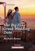 Cover: Her Big Fake Greek Wedding Date - Harlequin Romance Larger Print