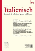 Cover: Italienisch Band 91 | 46. Jahrgang, Heft 1 - Narr Francke Attempto