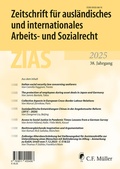 Bild: Zeitschrift für ausländisches und internationales Arbeits- und Sozialrecht - C.F. Müller