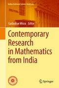 Cover: Contemporary Research in Mathematics from India - Springer