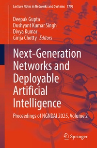 Enlarge image Cover: Next-Generation Networks and Deployable Artificial Intelligence - Springer