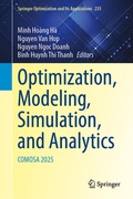 Cover: Optimization, Modeling, Simulation, and Analytics - Springer