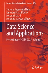 Enlarge image Cover: Data Science and Applications - Springer