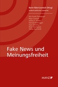 Cover: Fake News und Meinungsfreiheit Juridisch-politischer Leseverein - Manz