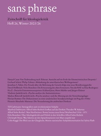 Enlarge image Cover: sans phrase - ça-ira-Verlag