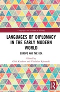 Cover: Languages of Diplomacy in the Early Modern World - Routledge
