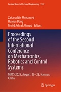 Cover: Proceedings of the Second International Conference on Mechatronics, Robotics and Control Systems - Springer