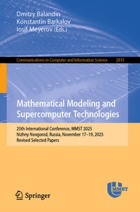 Enlarge image Cover: Mathematical Modeling and Supercomputer Technologies - Springer