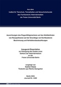 Cover: Auswirkungen des Flugunf&auml;higmachens auf das Wohlbefinden von Rosapelikanen auf der Grundlage von Kortikosteron Bestimmung und Verhaltensbeobachtungen - Mensch & Buch