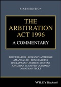Cover: The Arbitration Act 1996 - Wiley