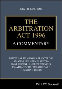 Enlarge image Cover: The Arbitration Act 1996 - Wiley